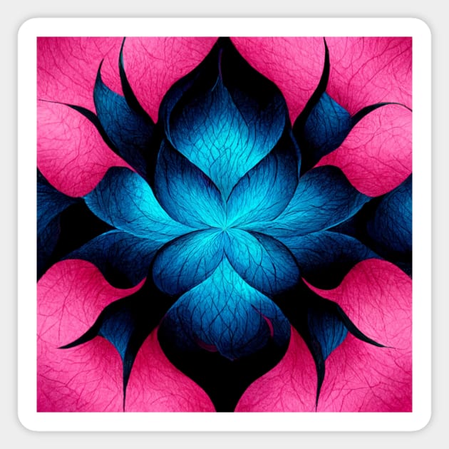 Texture Pink and Blue Surrealism Sticker by JequiPrint